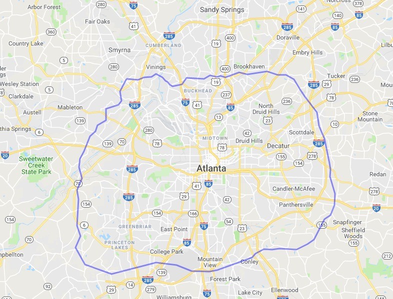 Map Of I 285 Atlanta 