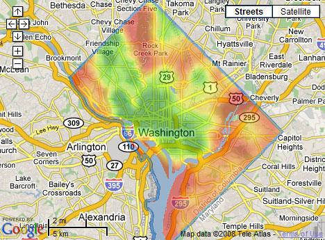 Walk Score launches maps for DC and others – Greater Greater Washington