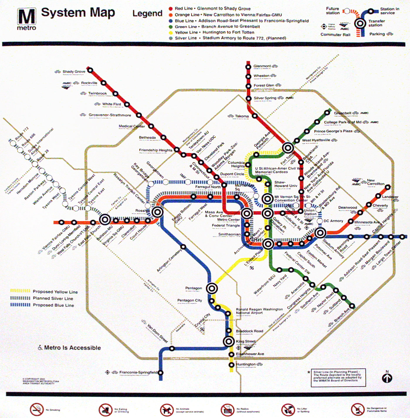 2003 WMATA expansion map  Greater Greater Washington