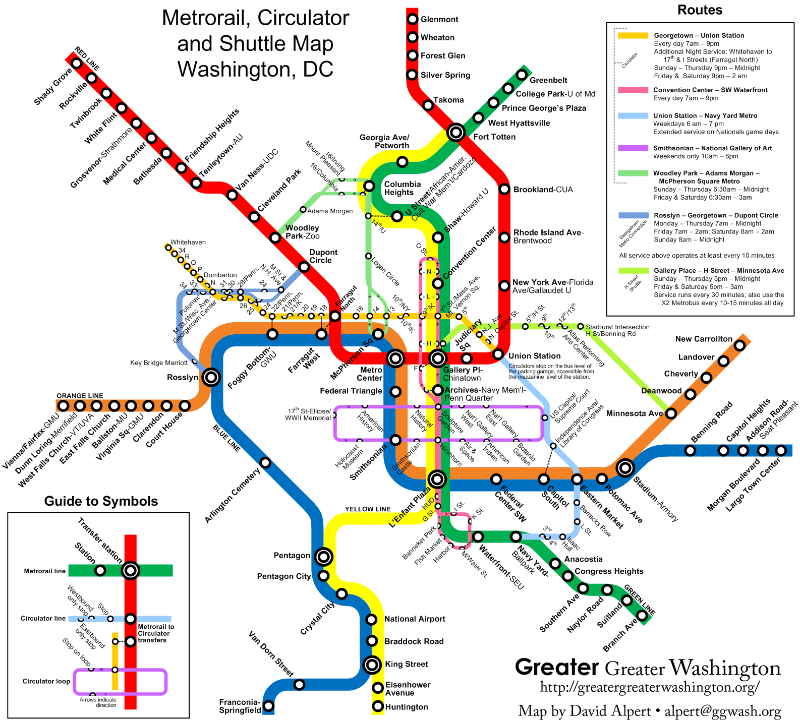 metro washington dc map pdf Circulator Metro Map Version 2 Greater Greater Washington metro washington dc map pdf
