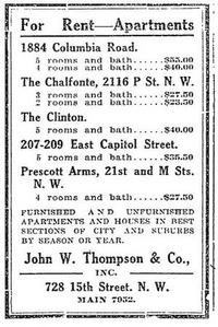 Chalfonte rents August 5, 1917