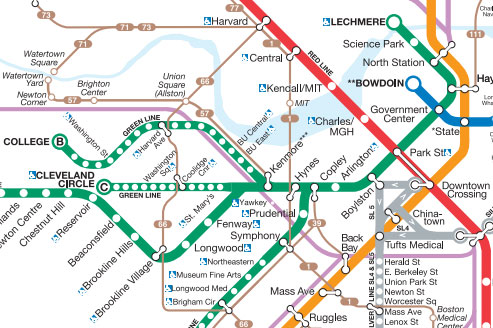 Boston Rail System Map Boston adds key bus routes to rail map – Greater Greater Washington