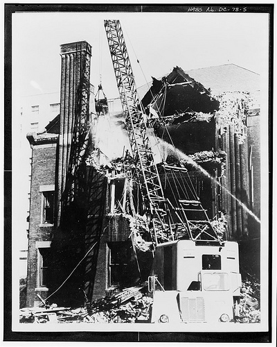 Tuckerman House, demolition of the south rear, 1967