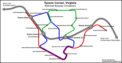 Tysons Corner, Virginia - Potential Busway Circulators