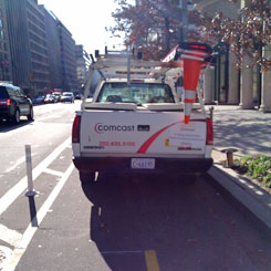 Should trucks double park in bike lane or next to it? – Greater Greater  Washington