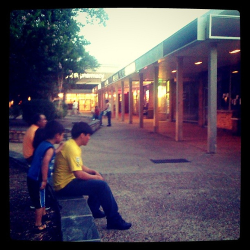 Sitting on a Ledge, Heritage Plaza, Annandale