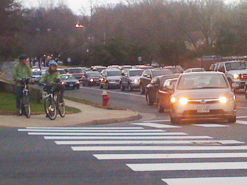 Bicyclist Heroes, Route 50 & Pickett Road, Fairfax, Va.