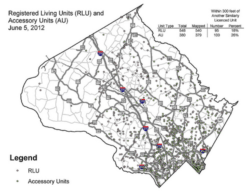 location of accessory apartments