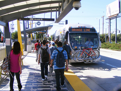 Bus Approaching, Reseda Station