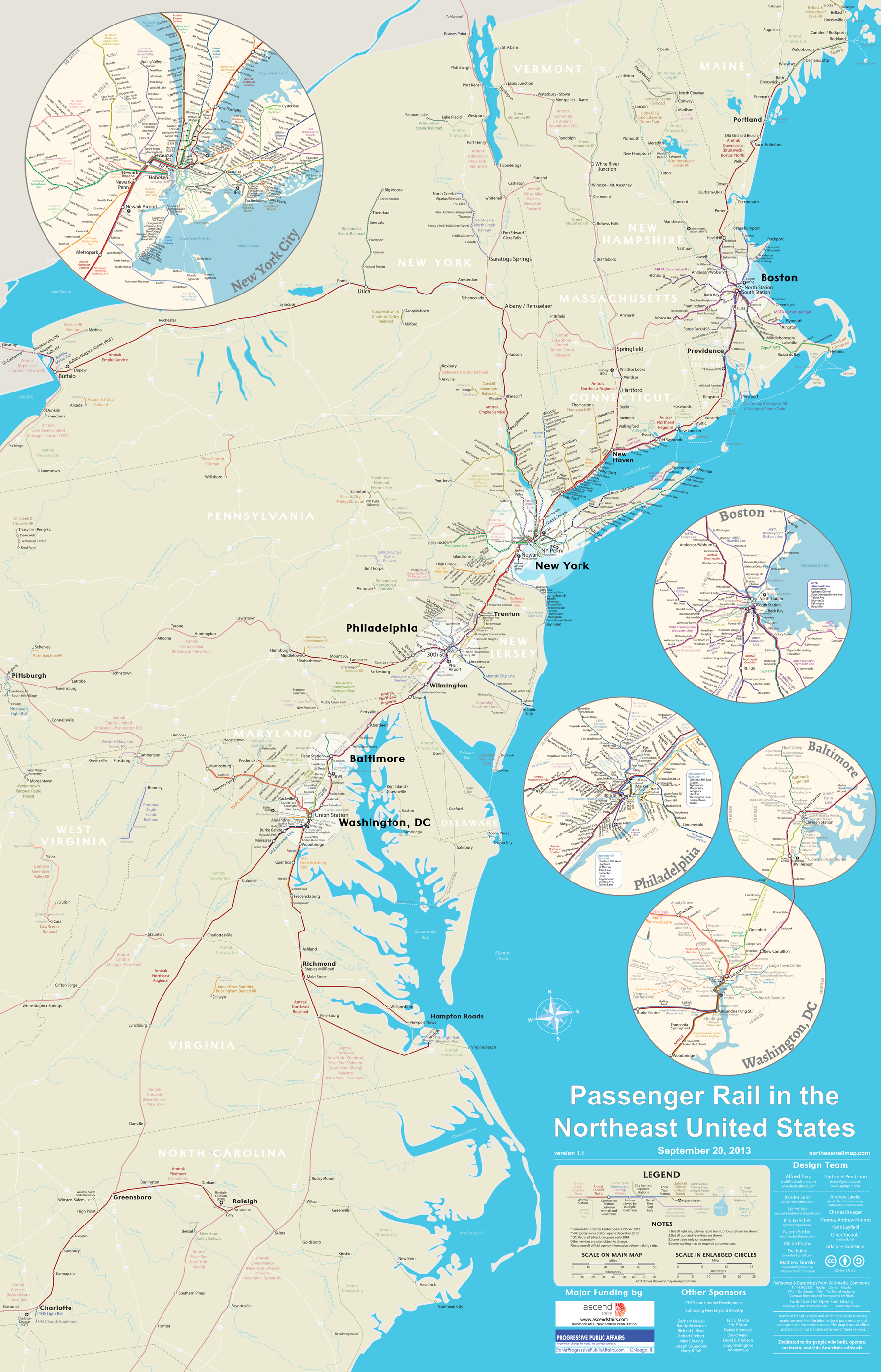 North East Map Of Us All northeast US passenger rail on one awesome map – Greater 
