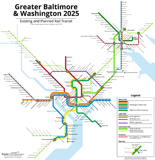 Baltimore Metro Rail Map Your transit map could look like this if Maryland builds the Red 
