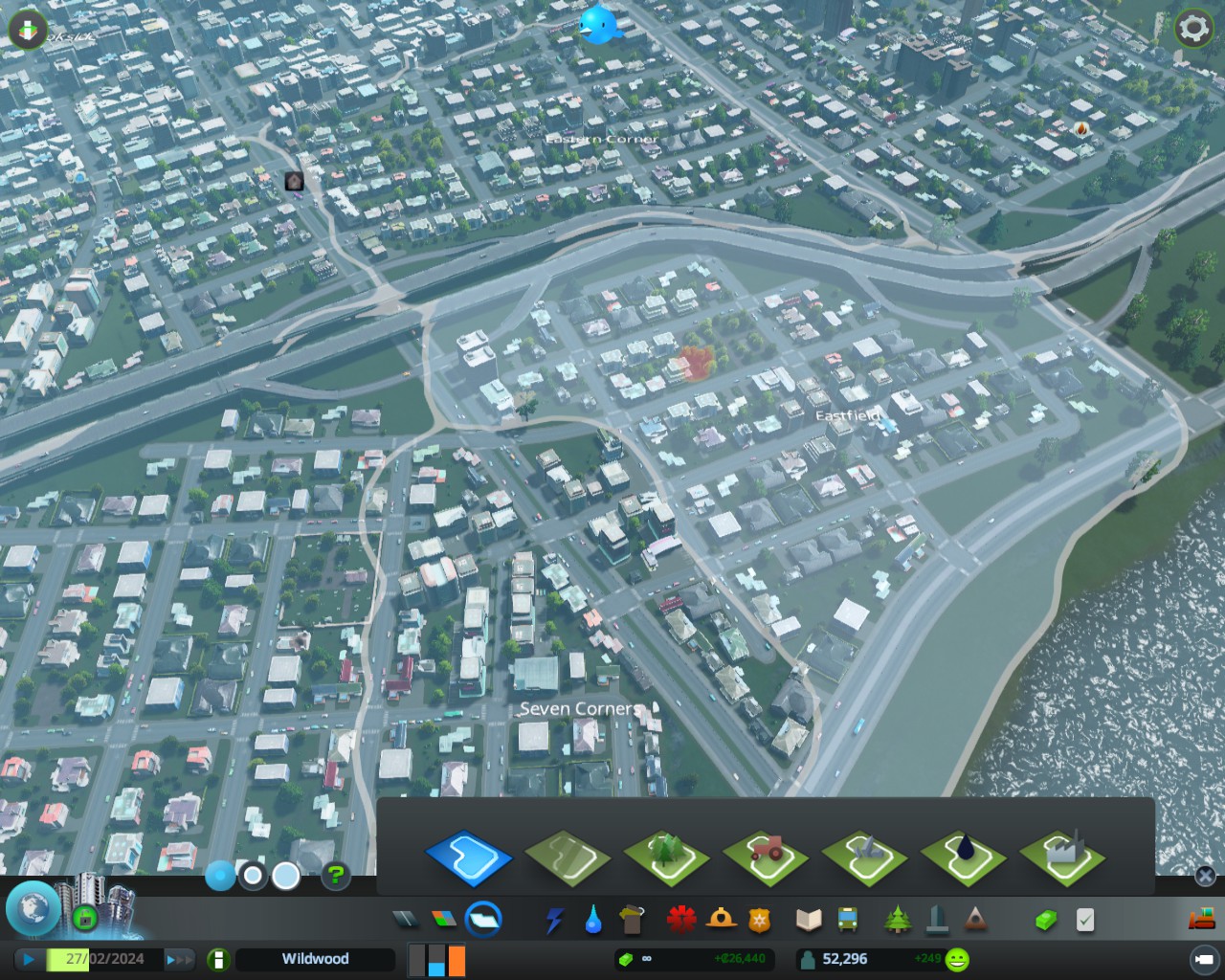 cities skylines tile size