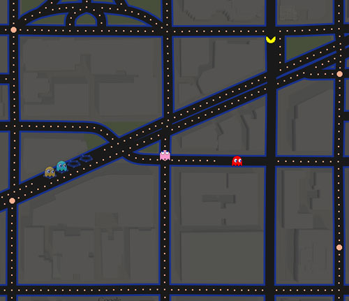 Pac-Man chega ao Google Maps