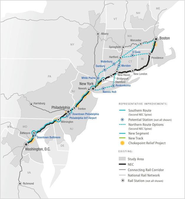 amtrak northeast regional route map The Northeast Corridor Carries More Rail Passengers Than Anywhere amtrak northeast regional route map