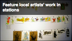 Feature local artists' work in stations