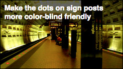 Make the sign post maps more color-blind friendly