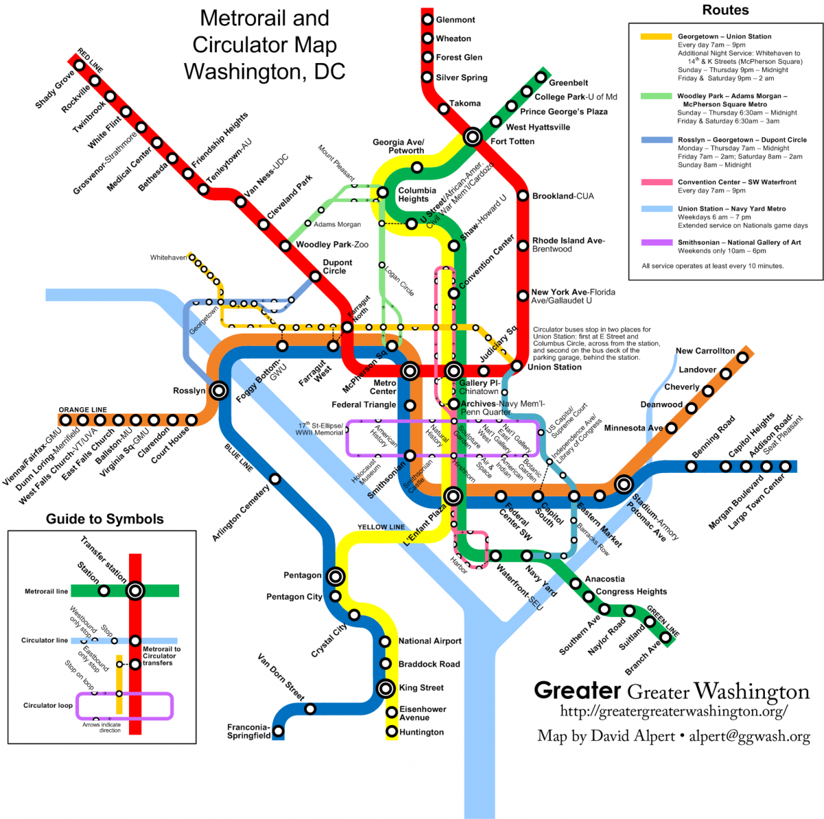 Washington Dc Map With Metro Stops Combine the Circulator and Metro maps for visitors – Greater 