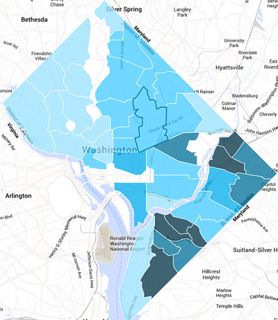 Three maps that illustrate the connection between poverty and low test ...