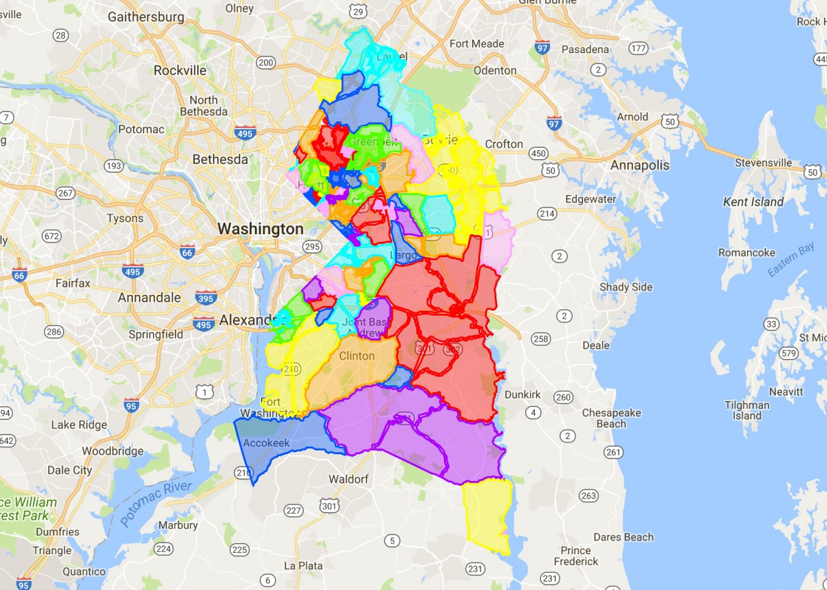 prince georges county zip code map These Maps Answer The Question Where Is That Place In Maryland prince georges county zip code map